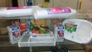 lot 124 image: Kitchen Variety, Cups, Organizer, Storage and More.