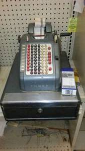 lot 136 image: Vintage Tower Cash Register and drawer
