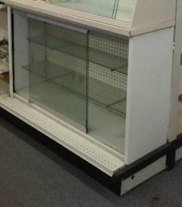 lot 138 image: Double Sided Peg Board and Glass Display.
