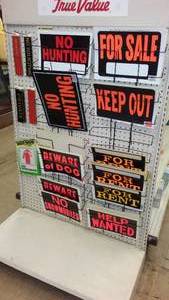 lot 256 image: Metal and Plastic Sign Variety.