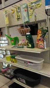 lot 300 image: Gardening Lot Pots, Food, Hooks and more.