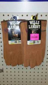 lot 216 image: Wells Lamont Cowhide Leather Gloves (2) Large.