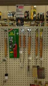 lot 240 image: BBQ Utensils, lighter and Fire Starter.