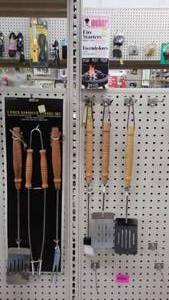 lot 241 image: BBQ Utensil Set and Fire Starter.
