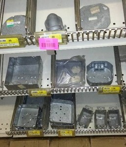 lot 320 image: Metal Electrical Boxes and Covers.