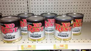 lot 335 image: Paint Cans Qt. (6) X-O Rust, Primers.
