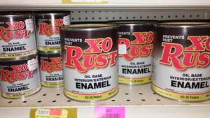 lot 337 image: Paint Cans (4), Qt. (3) X-O Rust, Pebble Beige.