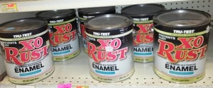 lot 339 image: Paint Cans (6) Gal.  X-O Rust, Blue.
