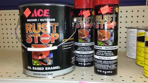 lot 342 image: Paint Indoor Outdoor Rust Stop. 1 gal. Cans (2).