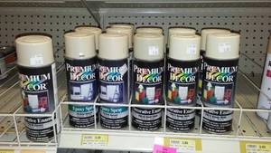 lot 344 image: Spray Paint Cans (12), Premium Dcor, Almond.