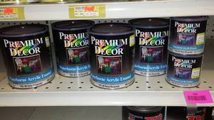 lot 349 image: Paint Cans (2), Qt. (4) Premium Decor Deep Burgundy.