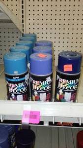 lot 353 image: Spray Paint (9) Premium Dcor, Blues.