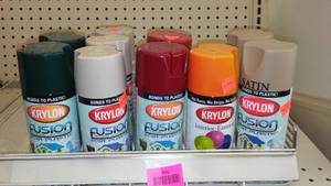 lot 356 image: Spray Paint (10) Krylon, Assortment Color, Gr, red, Beige.