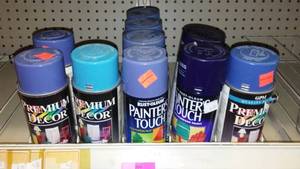 lot 354 image: Spray Paint (10) Premium Dcor, Painters Touch, Blues.