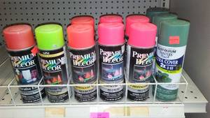 lot 358 image: Spray Paint (11) Premium Dcor, Fluorescents.