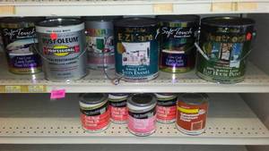 lot 359 image: Paint Cans (5) Qts., (6) gals.  Assorted Brands, White.