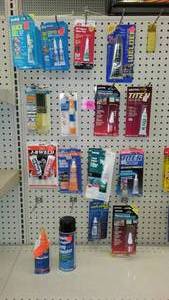lot 363 image: Glue Assortment. Super Glue, Rubber Sealant, Wood.  See Pics.