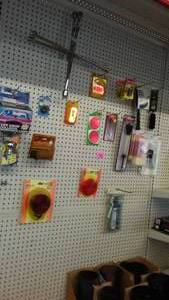 lot 445 image: Vehicle Accessory Lot. Ball, Grease gun, Testers, Reflectors and More.