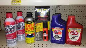 lot 467 image: Oil Treatment, de-Icer, starting Fluid and More.