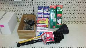 lot 495 image: Fill Values, Tank Balls, Bowl Gaskets, plungers and more.