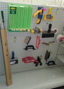 lot 539 image: Brushes, Spreaders, trowels, Corner savers, scrapers and tape.