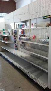 lot 651 image: Commercial Pegboard Display Shelving