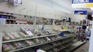 lot 653 image: Commercial Pegboard Display Shelving