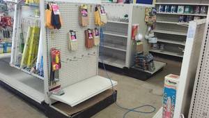 lot 629 image: Commercial Pegboard Display Shelving (2).