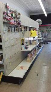 lot 655 image: Commercial Pegboard Display Shelving