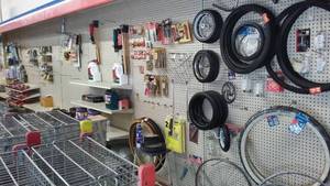 lot 659 image: Lighted Commercial Pegboard Display Shelving