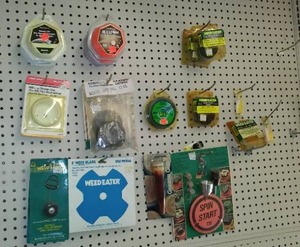lot 730 image: Weed Eater Replacement String, Blade and More.