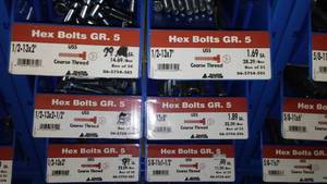 lot 559 image: 6 Compartment Hardware Organizer with contents. Metal
