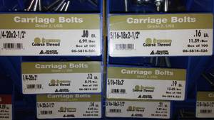 lot 585 image: 6 Compartment Hardware Organizer with contents. Metal