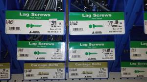 lot 603 image: 6 Compartment Hardware Organizer with contents. Metal