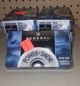 lot 548 image: Ammunition, Federal Rifled Slug 12 GA.