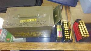 lot 594 image: Ammunition Box with Contents, See Pics.