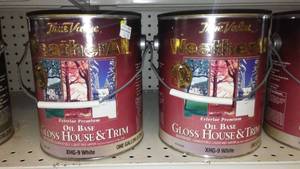 lot 616 image: Valspar Weather All Gloss 1 gal. Tint Base Varies (8).