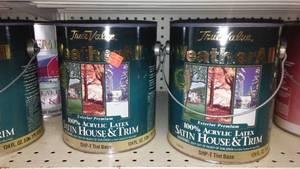 lot 631 image: True value, Olympic and easy Color 1 gal. (10) Assorted tint Base and Finish.