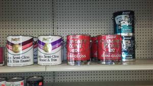 lot 634 image: Valspar 1 gal. (10) Assorted tint Base and Finish.