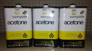 lot 645 image: Acetone (3) 1 qt.
