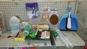 lot 642 image: Dust Masks, Contact paper, Paint Supplies and More.