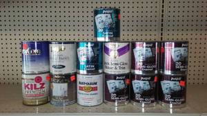 lot 668 image: Paint Variety of Finish, Manufact. And Color, 1 qt. (13).
