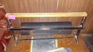 lot 699 image: Bulman Vintage Paper Cutter, with Allied Clothiers paper roll.