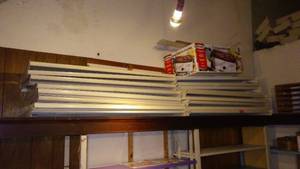lot 712 image: Peg Board Metal Shelving (18) 4 ft.