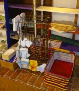lot 705 image: Vintage Card Display and Shopping Baskets.