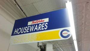 lot 737 image: Double Sided True Value Hardware Sign (6)
