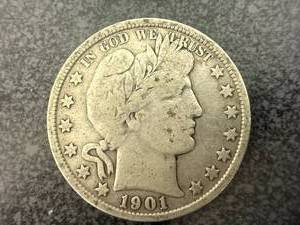 lot 11 image: 1901 Barber Half Dollar