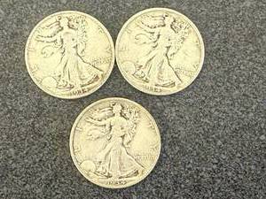 lot 25 image: 1934 Walking Liberty Half Dollars - 3