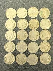 lot 50 image: 20 Buffalo Nickels