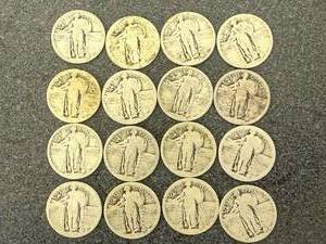 16 Standing Liberty Quarters
